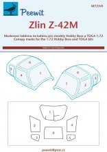 1/72 Canopy mask Zln Z-42M for Hobby Boss & Toga