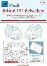1/72 Canopy mask Bristol 192 Belveder for Airfix