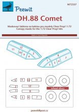 1/72 Canopy mask DH.88 Comet for Clear Prop