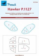 1/72 Canopy mask Hawker P.1127 for Airfix