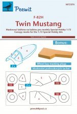1/72 Canopy mask F-82H Twin Mustang for Special Hobby
