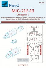 1/72 Canopy mask MiG-21F-13 / Chengdu F-7 KP