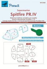 1/72 Canopy mask Spitfire PR.IV for Sword/KP