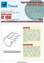 1/72 Paper paint mask Messerschmitt Bf 109E