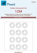 1/72 Paint mask wheel discs 1 ZM Italian Armored Car