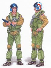 1/48 2 standing crew figures for Grumman F-14A Tomcat