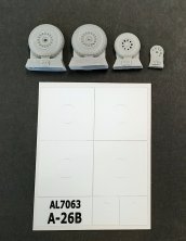 1/72 Douglas A-26B Invader wheels and paint mask