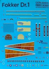 1/48 Instrument panel Fokker Dr.1 for Eduard