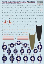 1/72 North-American P-51B/P-51D Mustang Technical stencils