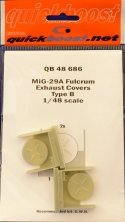 1/48 MiG-29A Fulcrum exhaust covers type B