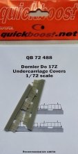 1/72 Dornier Do 17Z undercarriage covers (for Airfix)