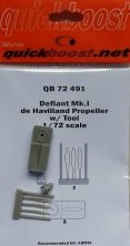 1/72 Boulton-Paul Defiant Mk.I de Havilland propeller w/tool