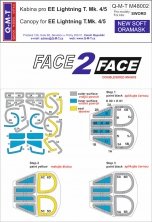1/48 BAC/EE Lightning T Mk.4/5 Double face Canopy Paint masks