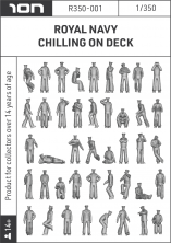 1/350 Royal Navy Chilling On DECK. 75 Figures