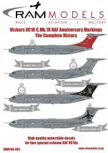 1/144 Vickers VC10C/VC-1C.MK.1K Raf Special Schemes