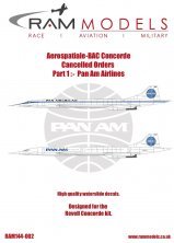 1/144 Aerospatiale Concorde Cancelled Orders. Pan Am