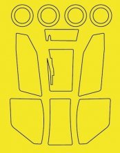 1/72 Canopy Masks for AH-64 Apache (ACAD)