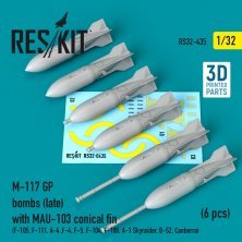 1/32 M-117 GP bombs with MAU-103 conical fin