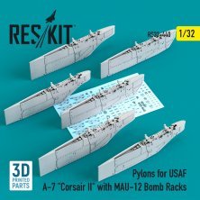 1/32 Pylons for USAF A-7 Corsair II with MAU-12