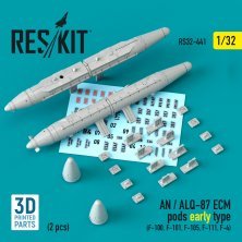 1/32 An / ALQ-87 Ecm pods early type 2 pcs for F-100D, F105, F-4