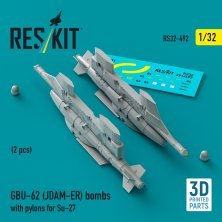 1/32 GBU-62 JDAM-ER bombs with pylons for Su-27