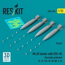 1/32 Mk.83 bombs with BSU-85 thermally prot. 4 pcs