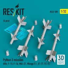 ResKit RS320509 Missiles Python 3 1/32 (4 pi�ces)