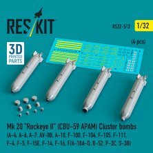 1/32 Mk 20 Rockeye II CBU-59 APAM Cluster bomb
