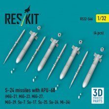 RESKIT 1/32 Missiles S-24 avec APU-68