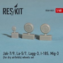 1/48 Yak-7/Yak-9, La-5/La-7, LaGG-3, Mig-3 Dry Airf. wheels set