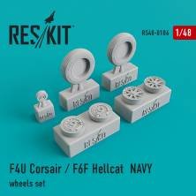 1/48 Vought F4U Corsair/Grumman F6F Hellcat Naval based wheels