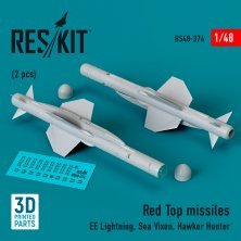 1/48 Red Top missiles EE Lightning, Sea Vixen