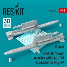 1/48 AGM-88 Harm missiles with LAU-118 & adapter