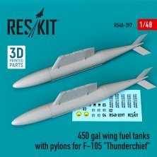 1/48 450 gal wing fuel tanks with pylons for F-105