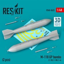 1/48 M-118 Gp bombs 2 pcs Republic F-105D/F-105G Thunderchief