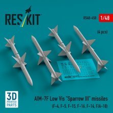 1/48 AIM-7F Low Vis Sparrow III missiles 4x