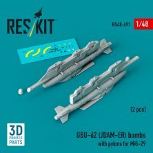 1/48 GBU-62 JDAM-ER bombs with pylons for MiG-29