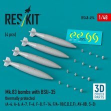 1/48 Mk.83 bombs with BSU-35 thermally prot. 4 pcs