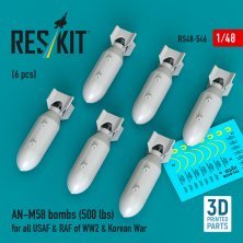 ResKit RS480546 Bombes AN-M58 1/48 6 pi�ces