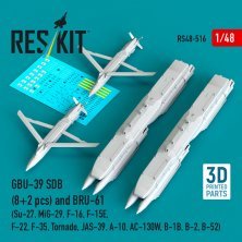 RESKIT 1/48 GBU-39 SDB et BRU-61 pour maquettes