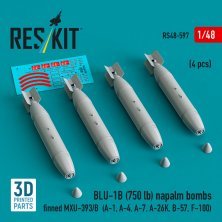 1/48 BLU-1B 750 lbs napalm bombs MXU-393/B 4x