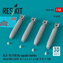 1/48 BLU-1B 750 lbs napalm bombs MXU-469/B 4x