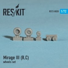 1/72 Dassault Mirage IIIB,IIIC wheels set