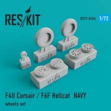 1/72 Vought F4U Corsair / Grumman F6F Hellcat Naval based wheels