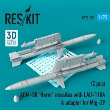 1/72 AGM-88 Harm missiles with LAU-118 & adapter