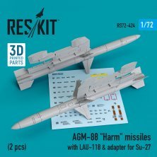 1/72 AGM-88 Harm missiles with LAU-118 & adapter