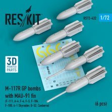1/72 M-117R GP bombs with MAU-91 fin