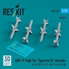 1/72 AIM-7F High Vis Sparrow III missiles 4x