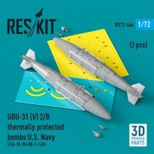 1/72 GBU-31 for V 2/B thermally protected bombs U.S. Navy