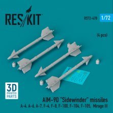 1/72 AIM-9D Sidewinder missiles.